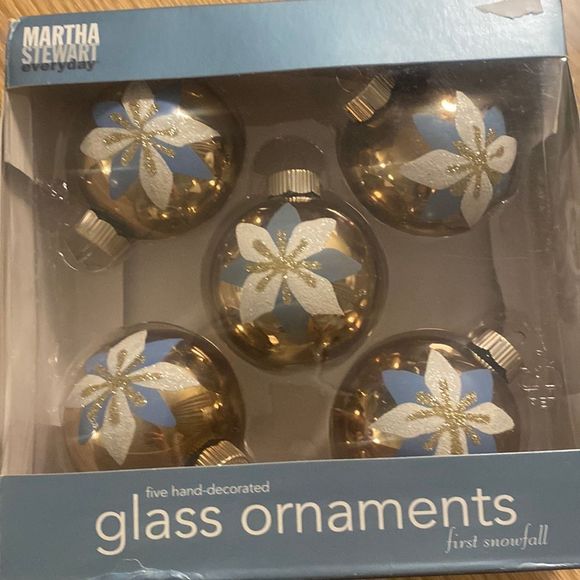 Martha Stewart Holiday Christmas Ornaments Martha Stewart 5 Pack